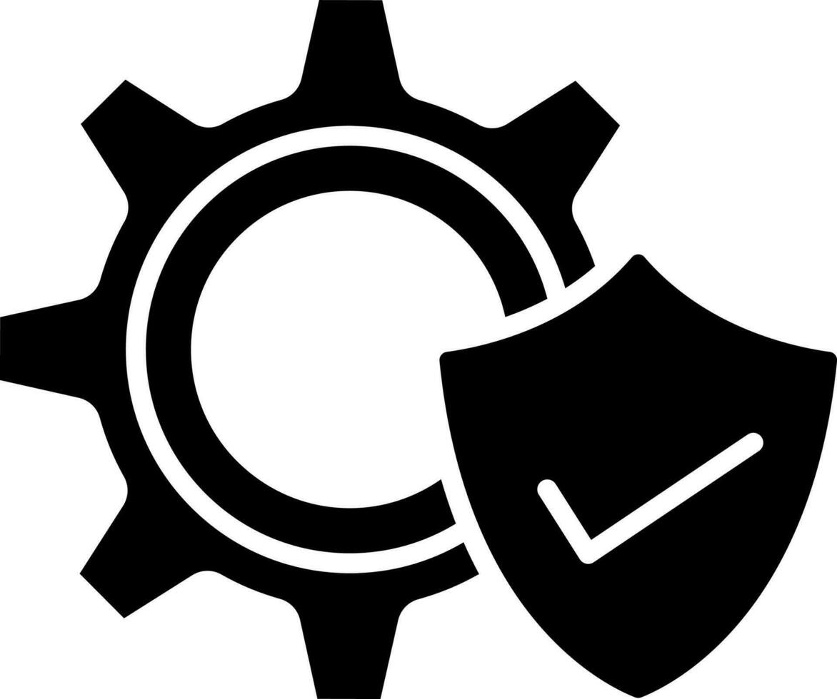 Security management glyph icon. vector