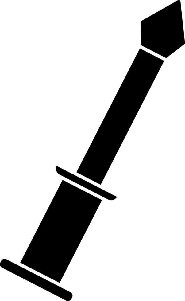 Black and White screwdriver icon or symbol in flat style. vector