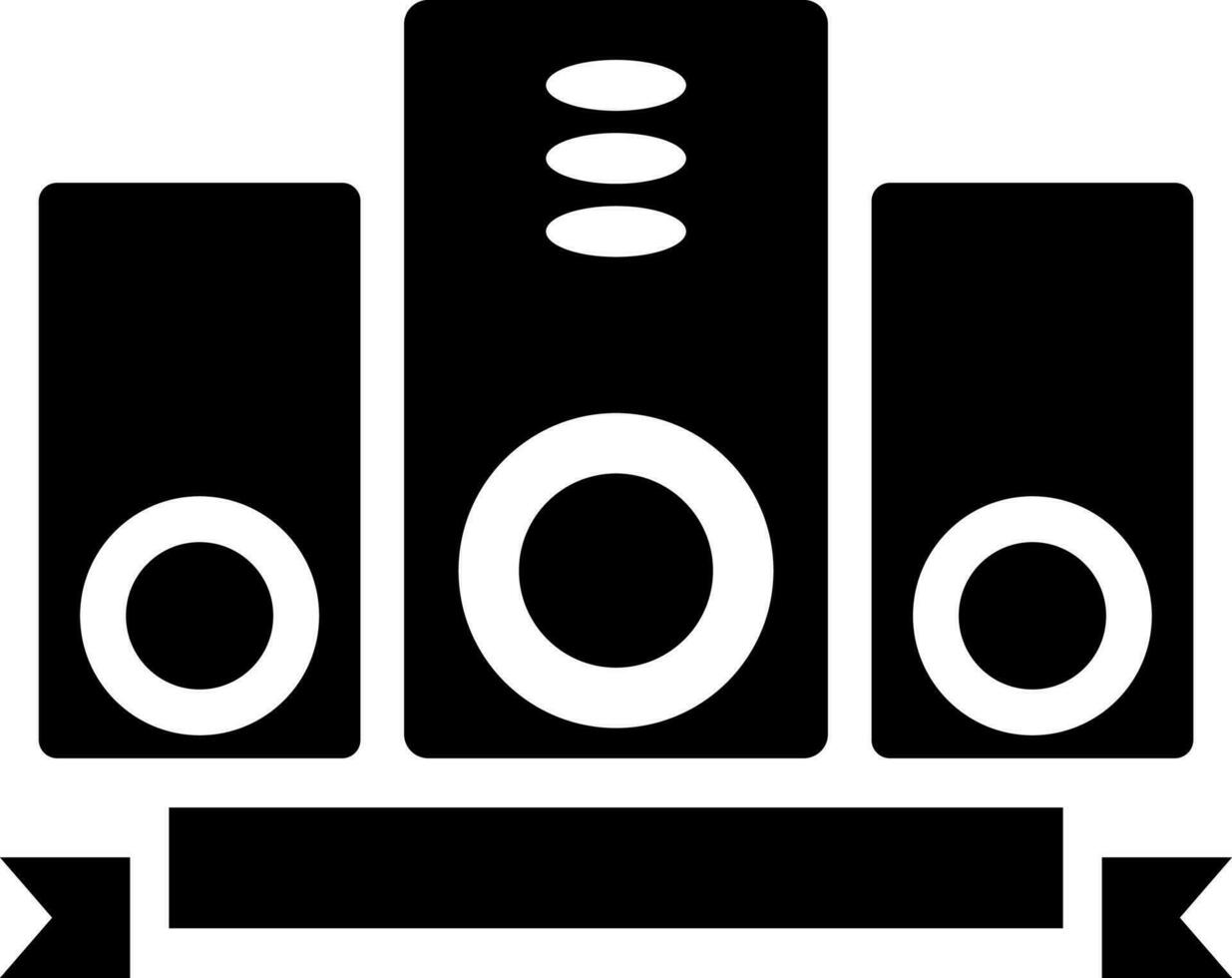 Sound or speaker icon in flat style. vector