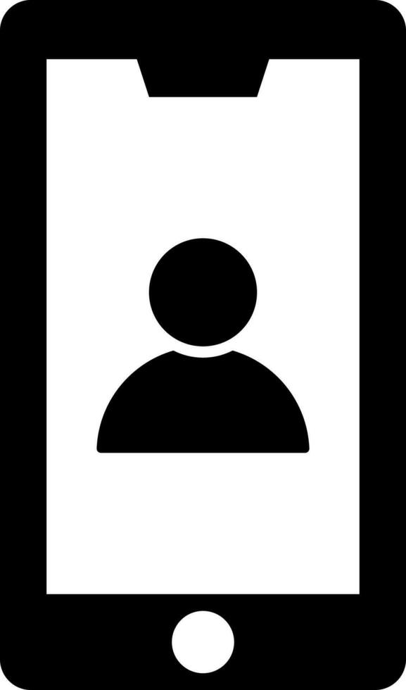 User profile in smartphone icon. vector