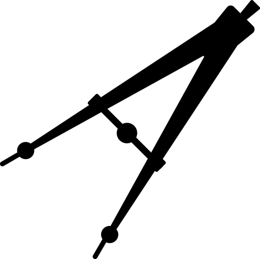 Drawing compass icon or symbol. vector
