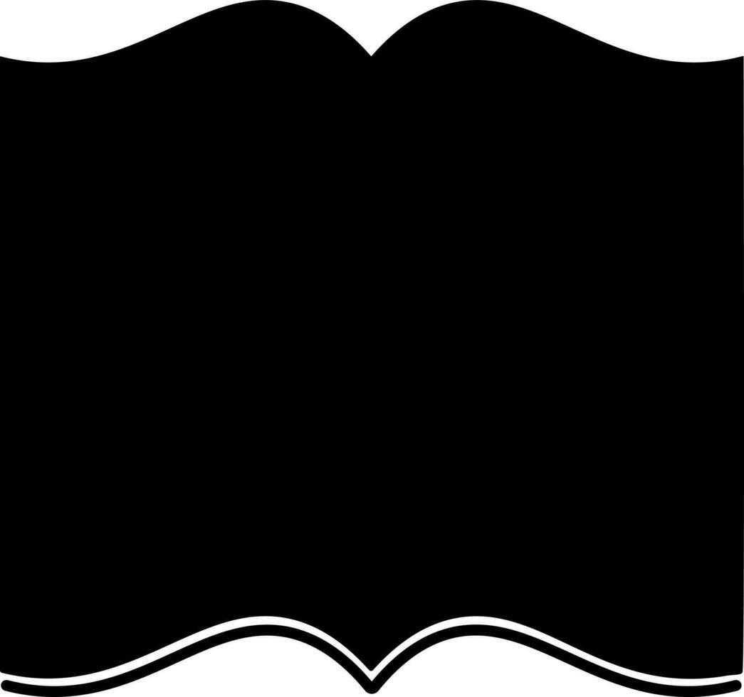 Blank notebook icon in black color. vector