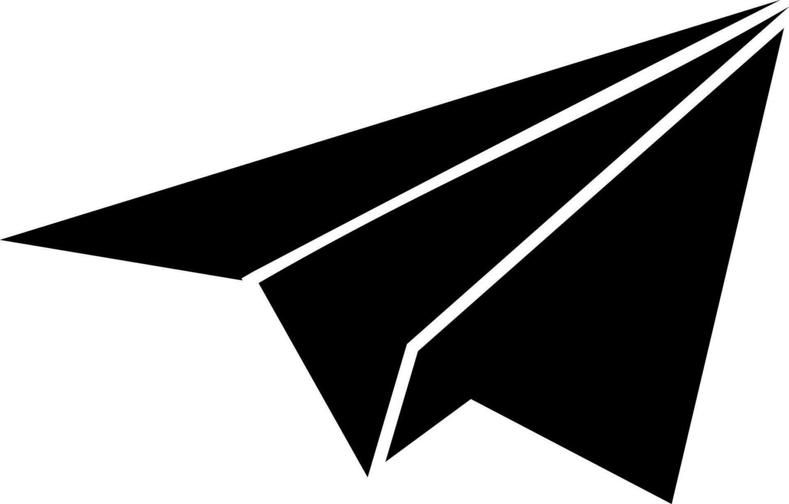 Paper plane icon in flat style. vector