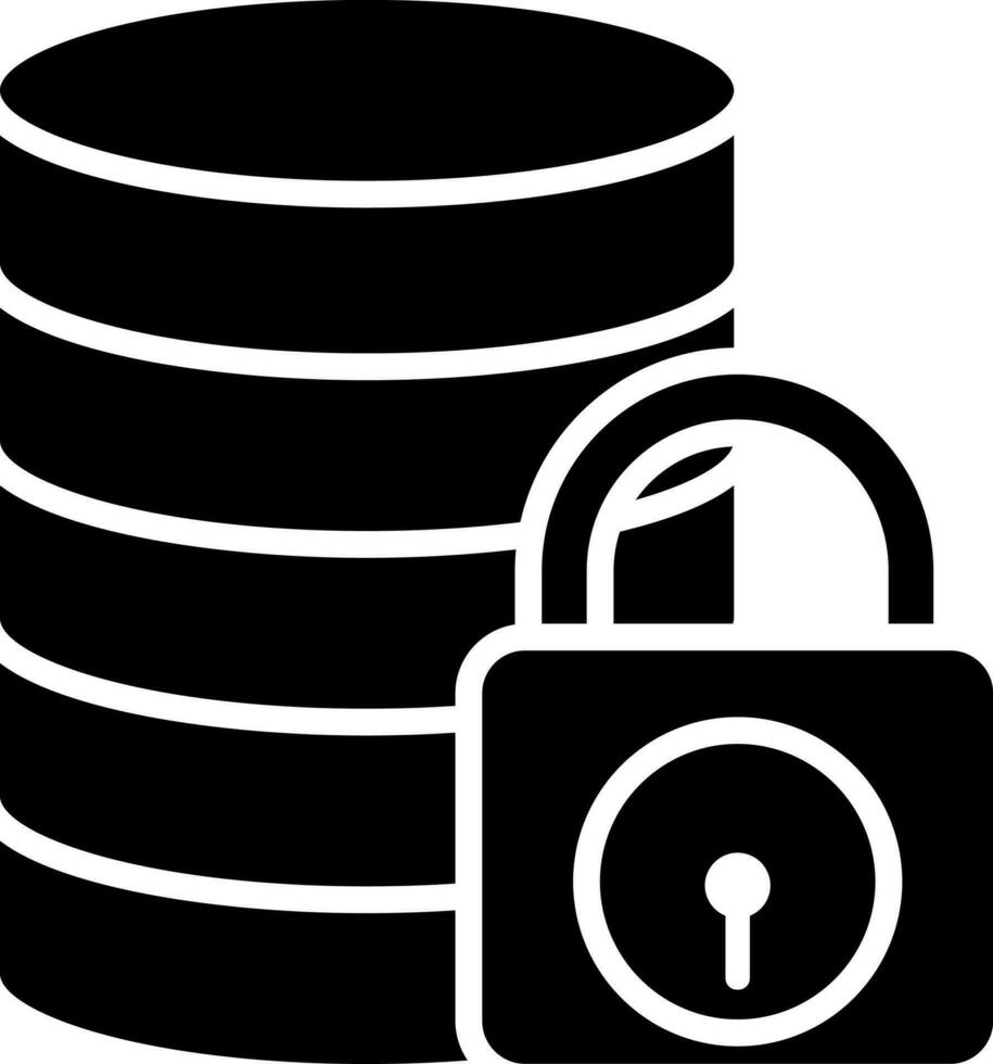 Cyber security or server lock icon. vector