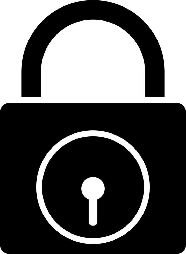 Illustration of lock icon. vector