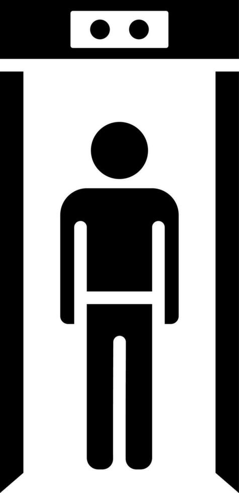 Detector gate glyph icon or symbol. vector