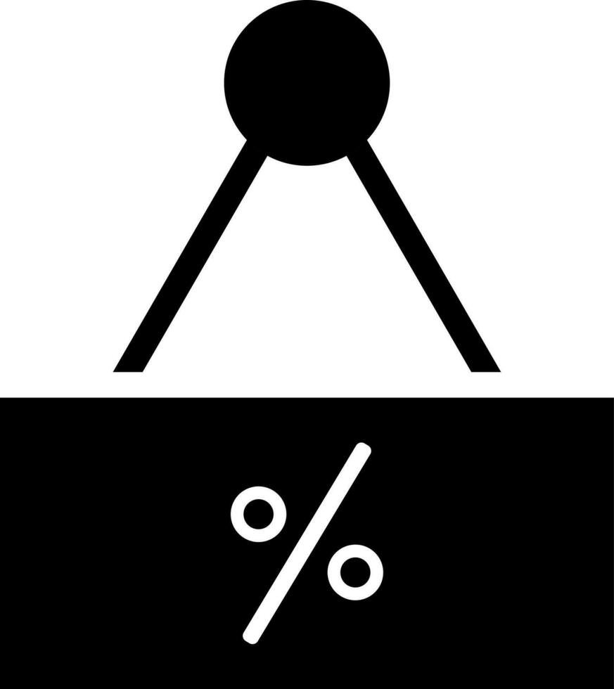 plano estilo rebaja descuento tablero icono. vector