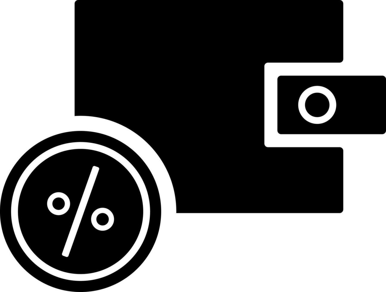 Cash discount icon in flat style. vector