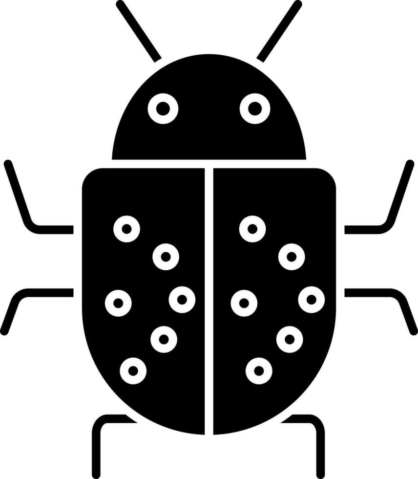 Bug or virus icon in flat style. vector