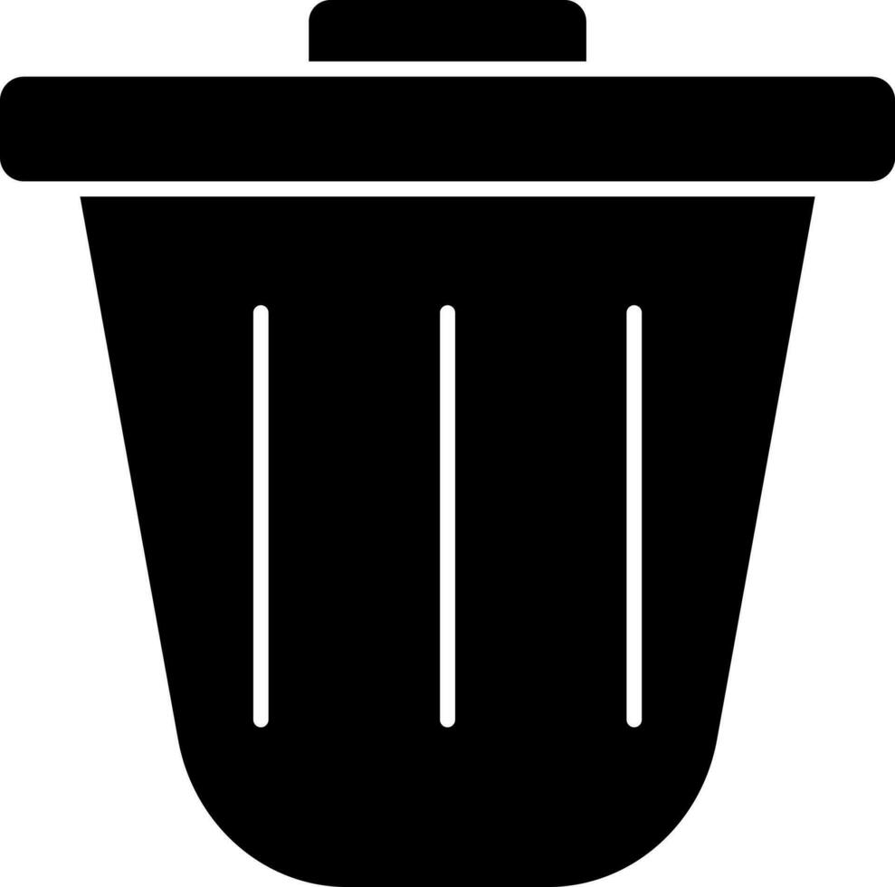 Delete icon or symbol in Black and White color. vector