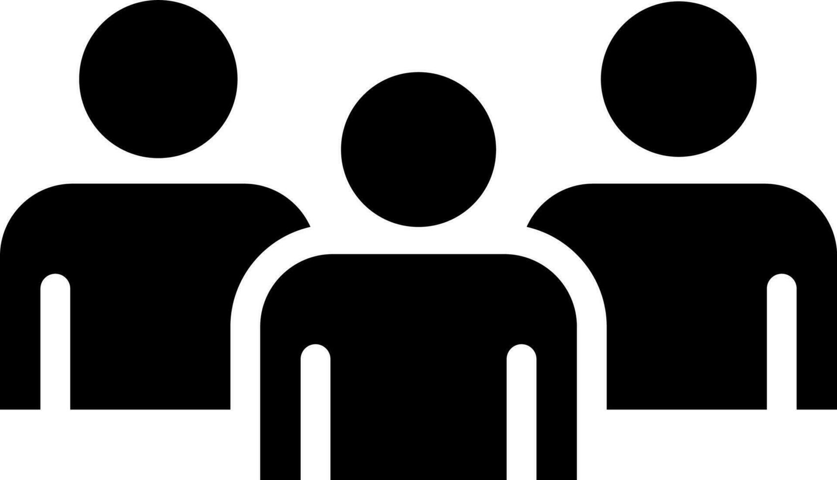 Flat style team or group icon. vector