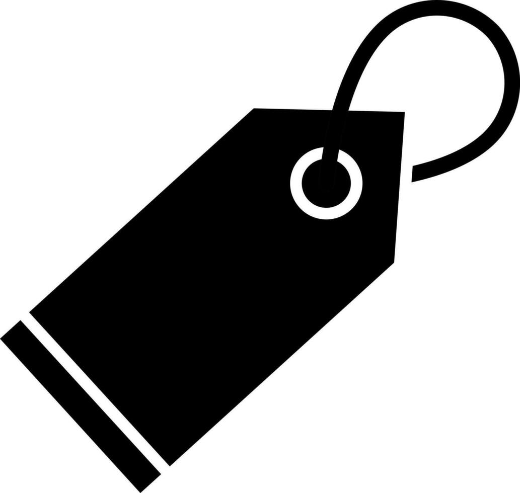 Illustration of tag icon in black color. vector