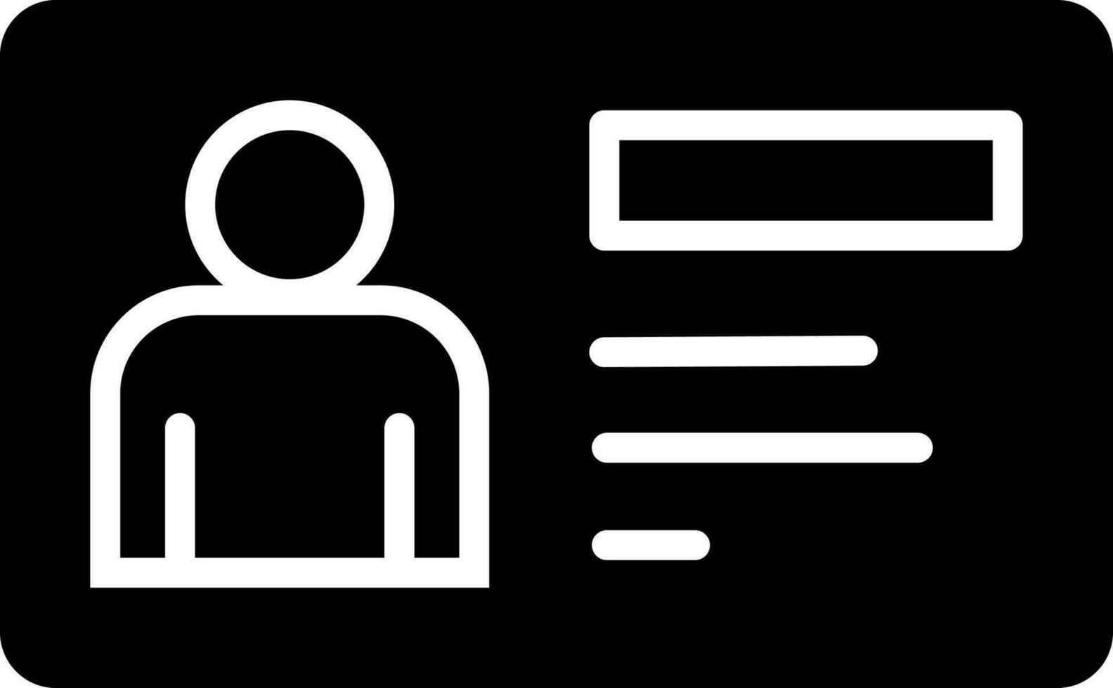 Vector illustration of id card icon.
