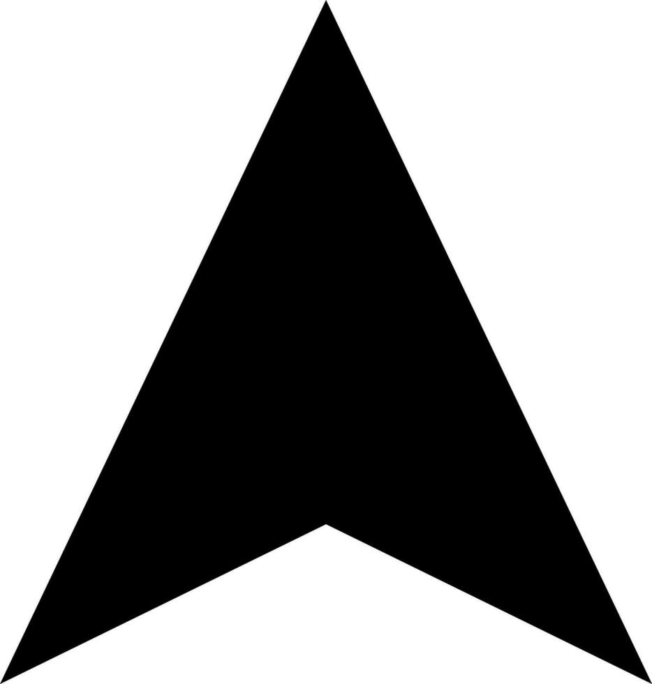 Direction arrow icon in black color. vector