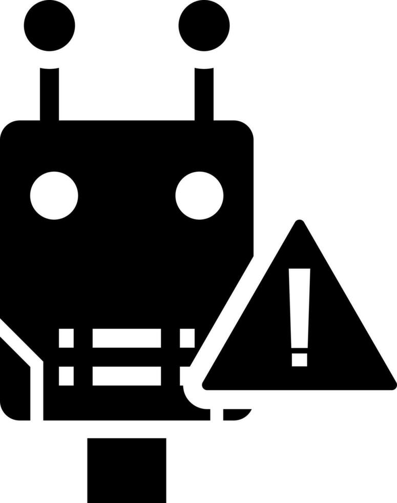 Robot error icon or symbol. vector