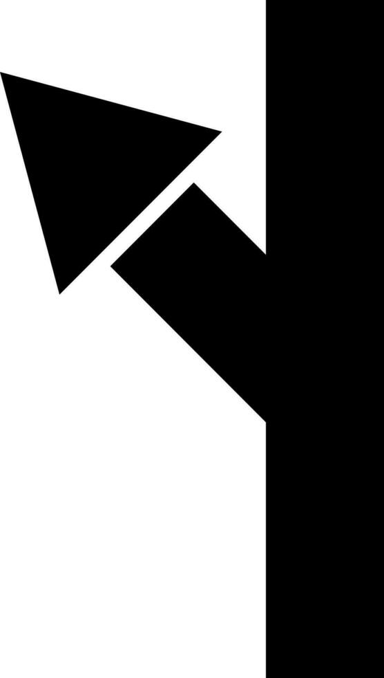 Turn to left sign or symbol. vector