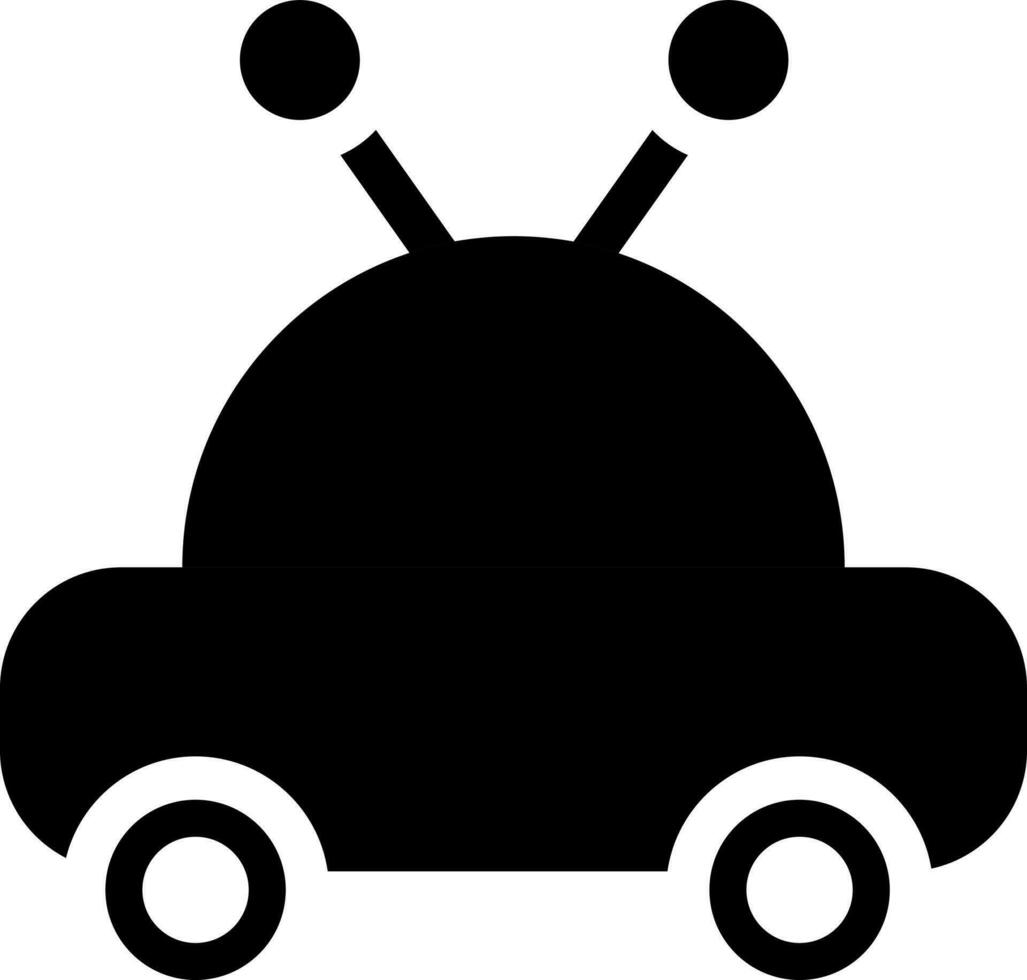 aislado coche icono en negro color. vector