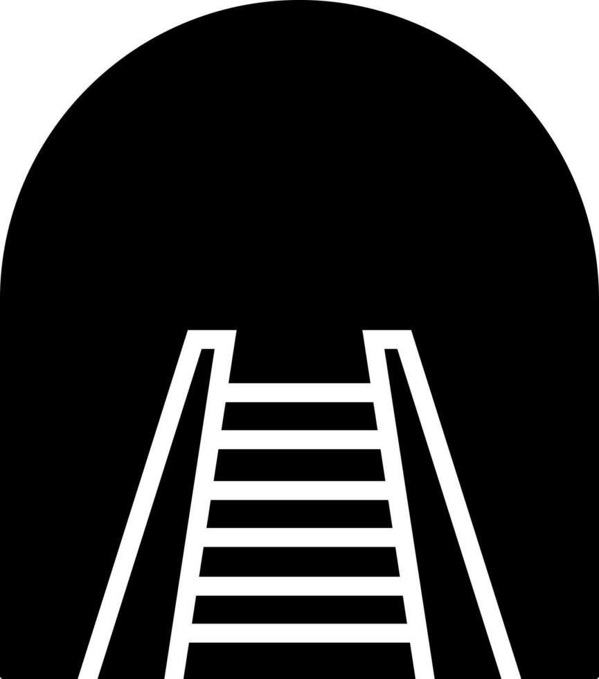 Tunnel road icon in flat style. vector