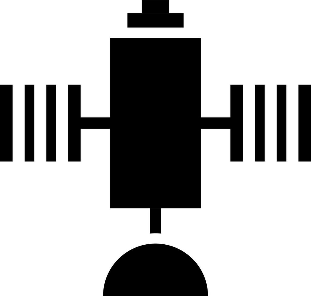 Satellite glyph icon or symbol. vector