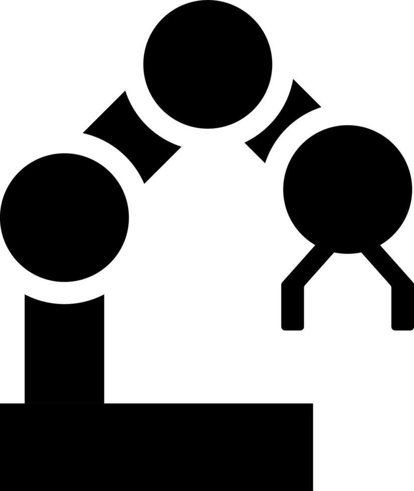 Industrial robot icon in flat style. vector