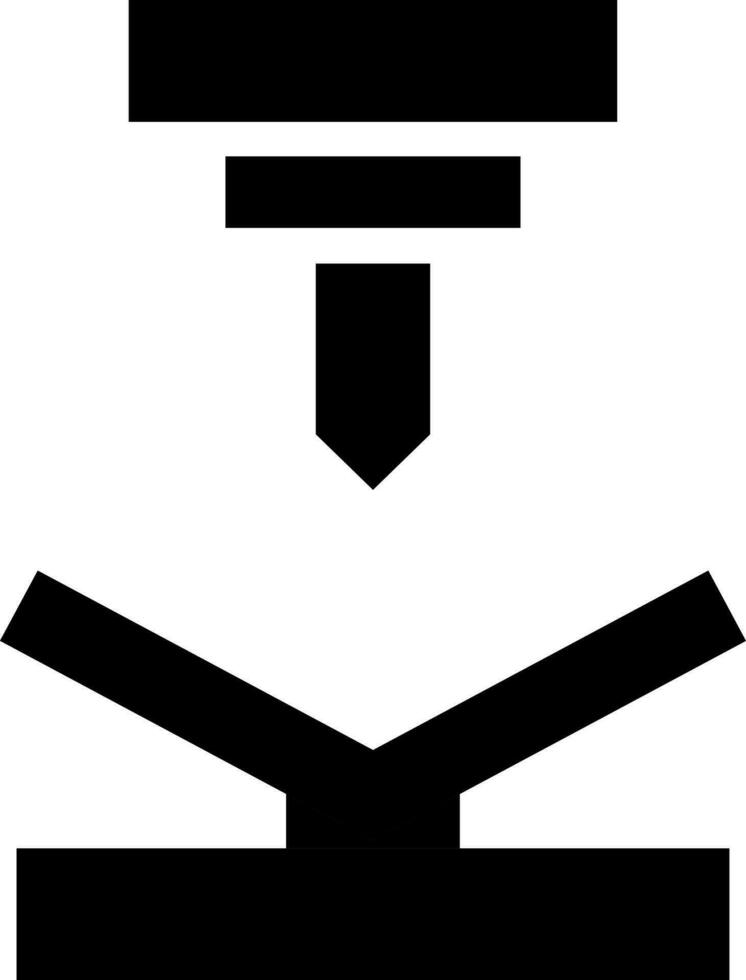 Metal bending icon in flat style. vector