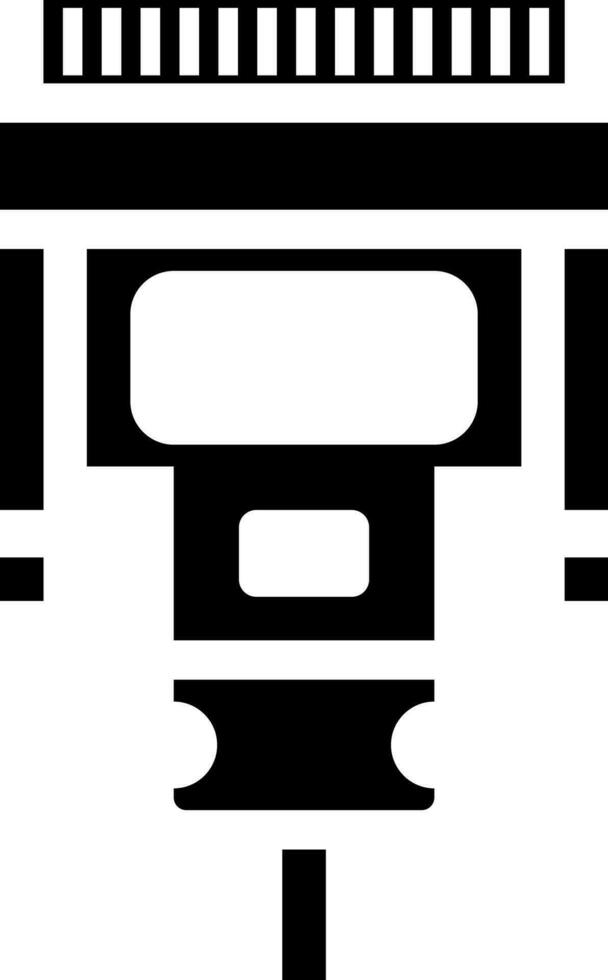 LAN cable icon in Black and White color. vector