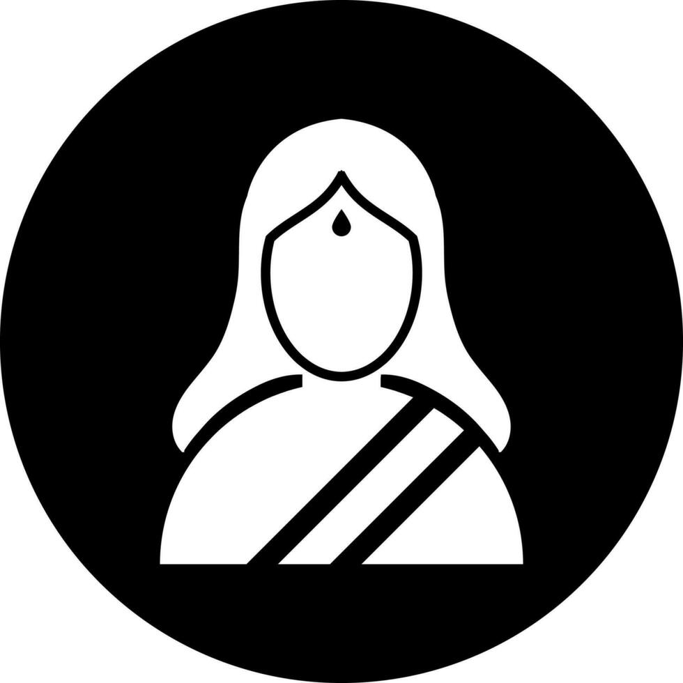 Illustration of Indian woman icon. vector