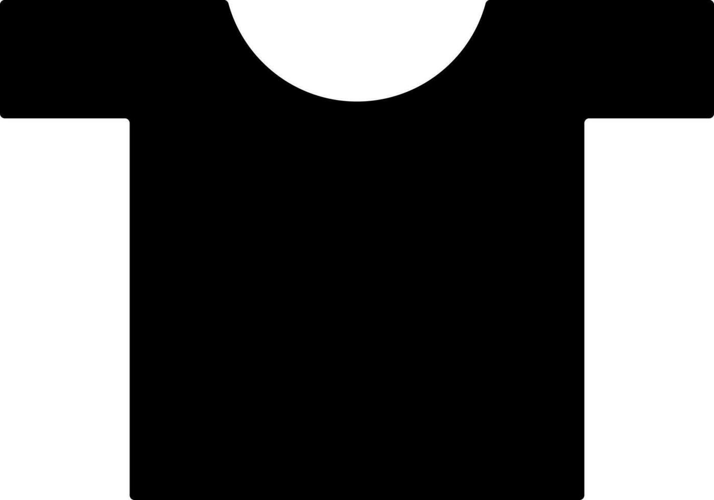 camisa o camiseta icono en negro color. vector