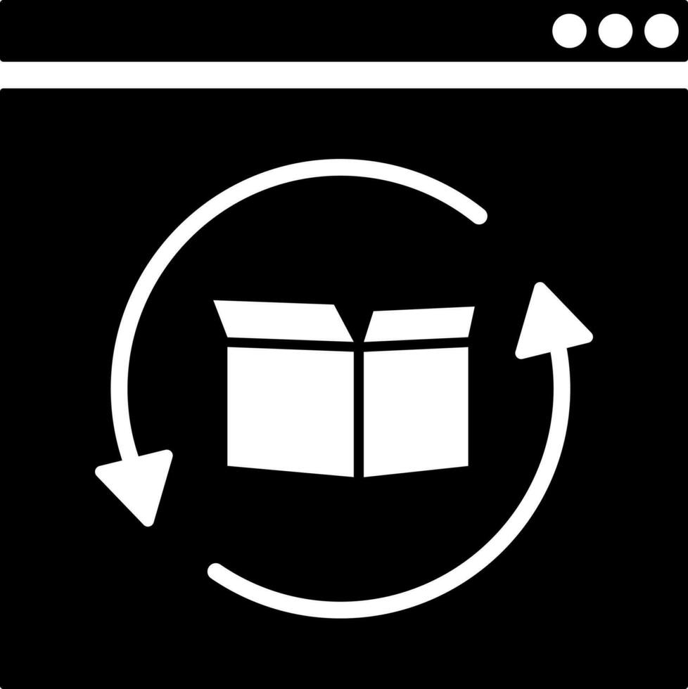 Online return or exchange delivery parcel icon. vector