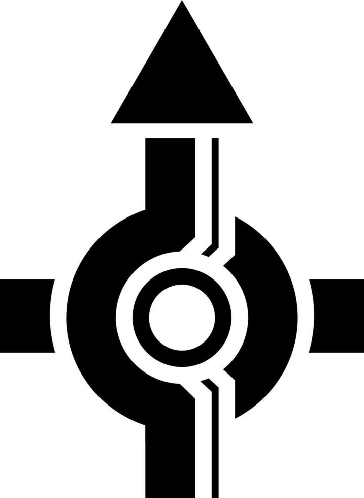 Vector illustration of roundabout icon.