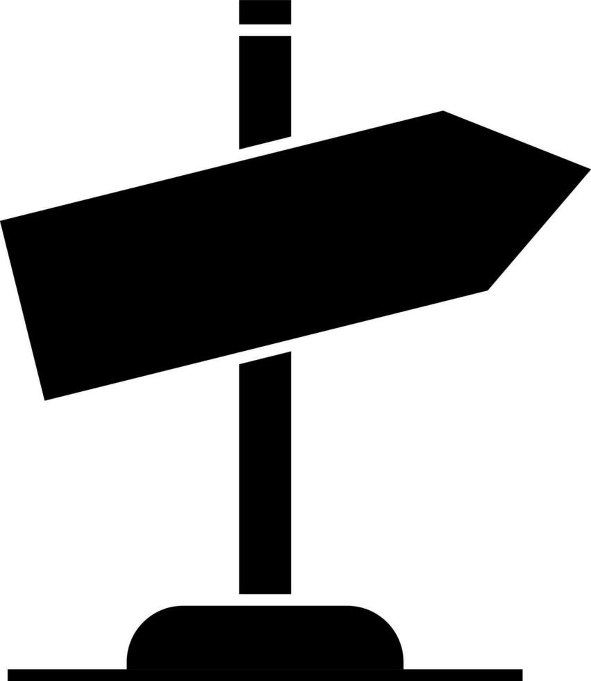 Isolated blank signboard icon in black color. vector
