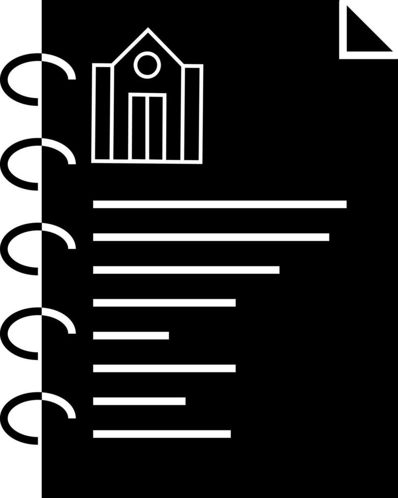 Blank property paper in black and white color. vector