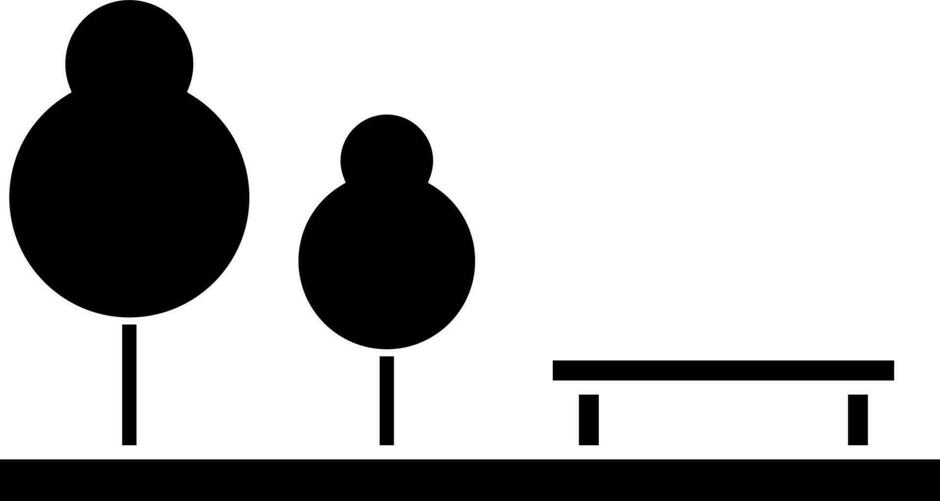Icon or symbol of park in flat style. vector