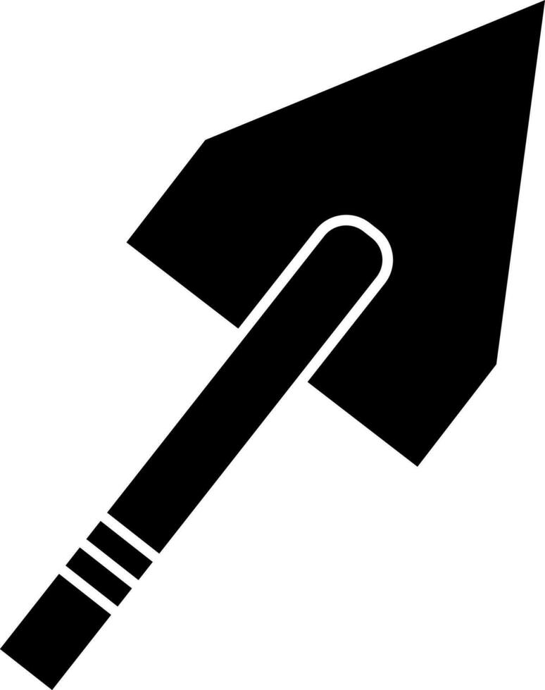 Black trowel icon on white background. vector