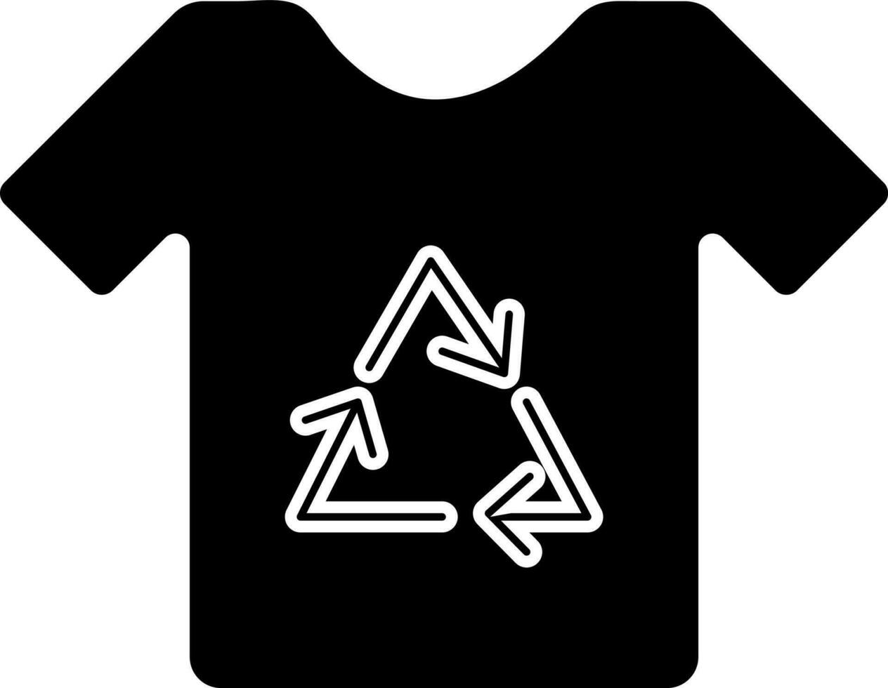 Environment activist t shirt with recycle symbol. vector