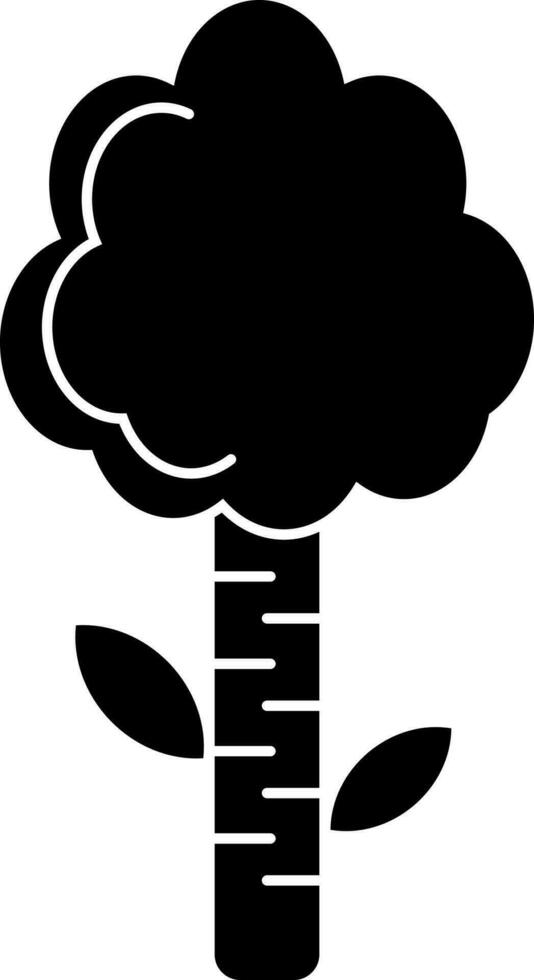 Illustration of tree icon in black and white color. vector