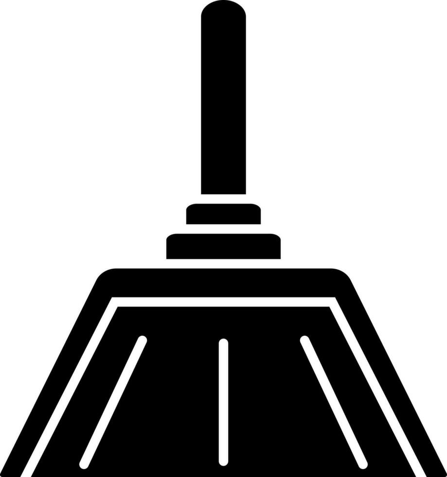 Glyph icon or symbol of Dust pan. vector
