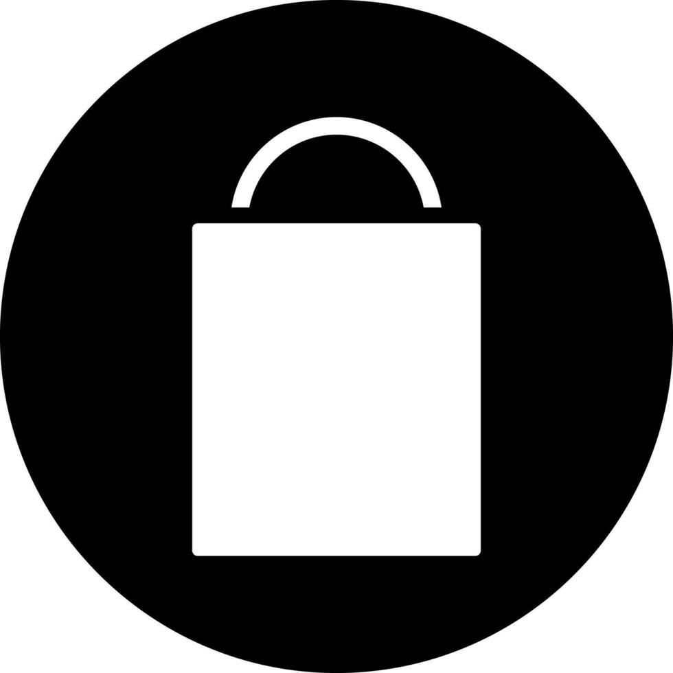 Carry bag icon in Black and White color. vector