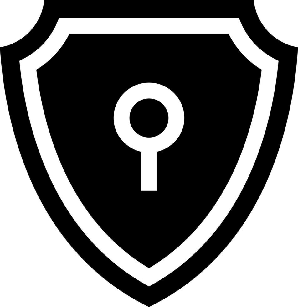 Vector illustration of shield lock icon.