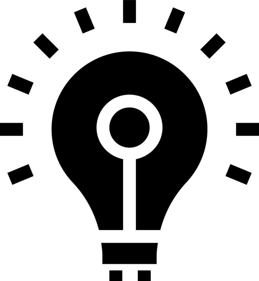 Vector illustration of lighting bulb or idea icon.