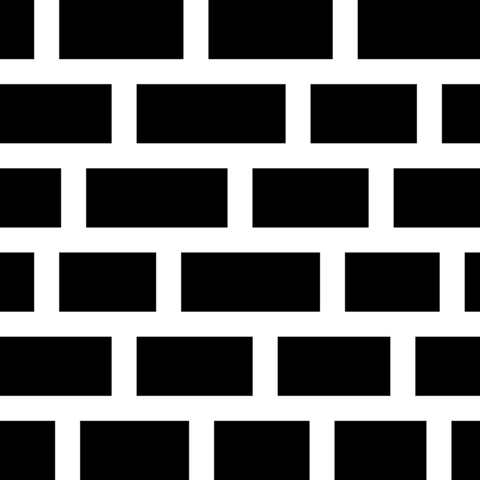 Block or wall icon in Black and White color. vector