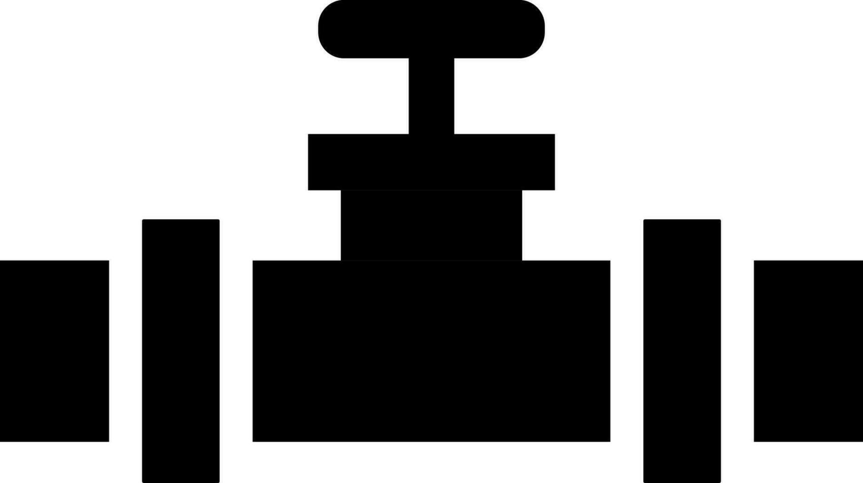 principal tubería glifo icono o símbolo. vector