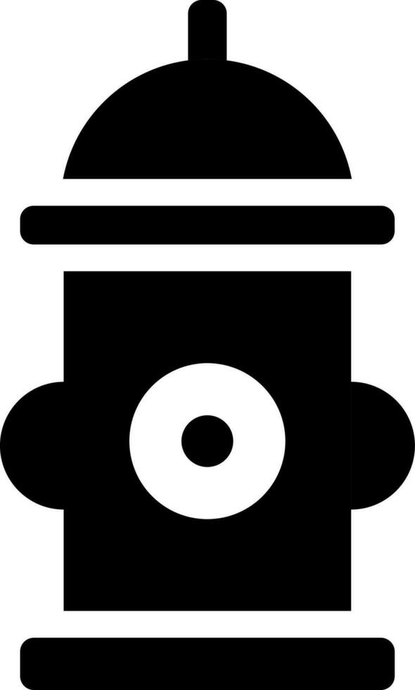 Fire hydrant icon in Black and White color. vector
