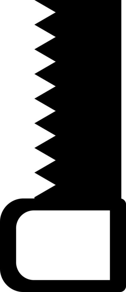 Hand saw icon in Black and White color. vector