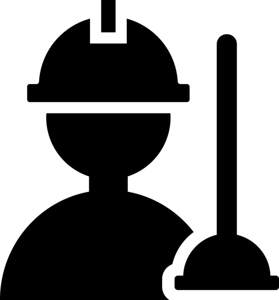 Flat style plumbing icon or symbol. vector