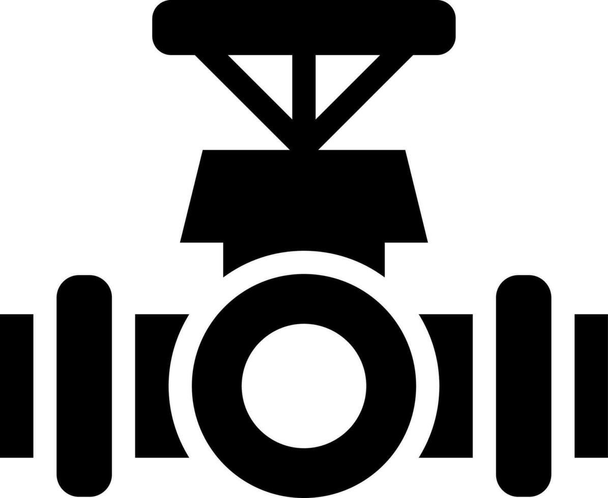 Black and White illustration of main pipeline icon. vector