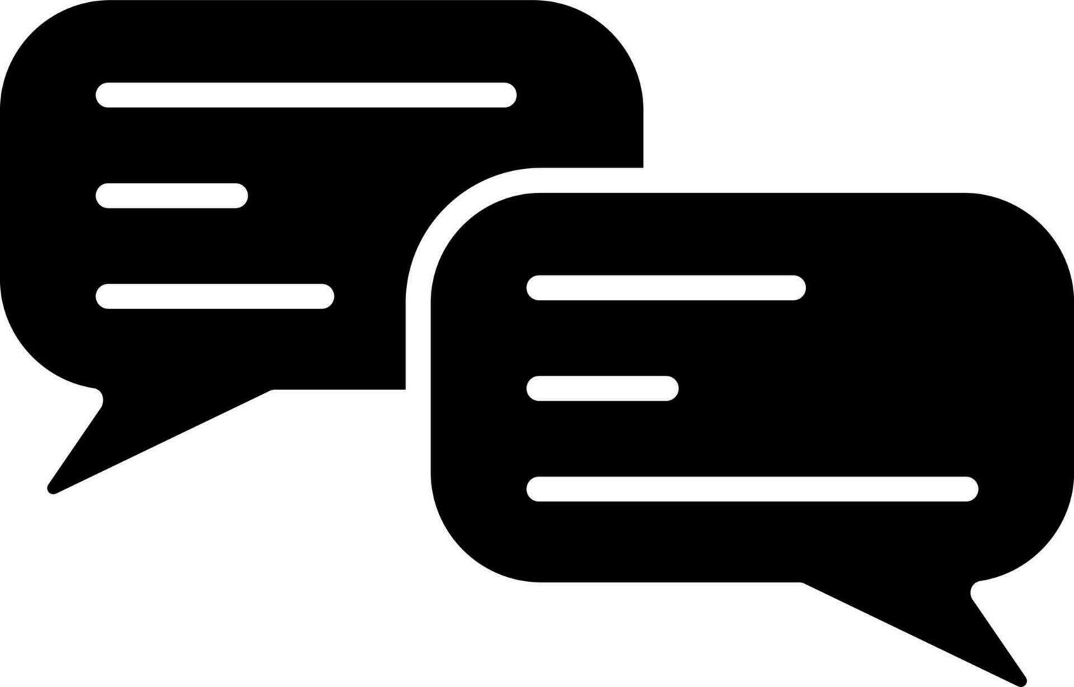 Comment or speech bubble icon in Black and White color. vector
