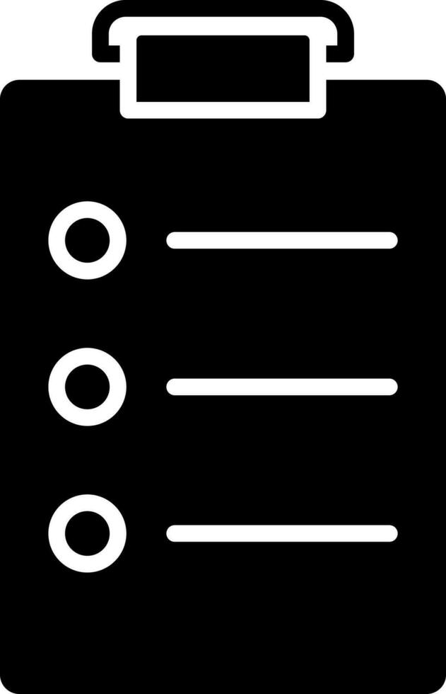 Glyph clipboard icon or symbol. vector