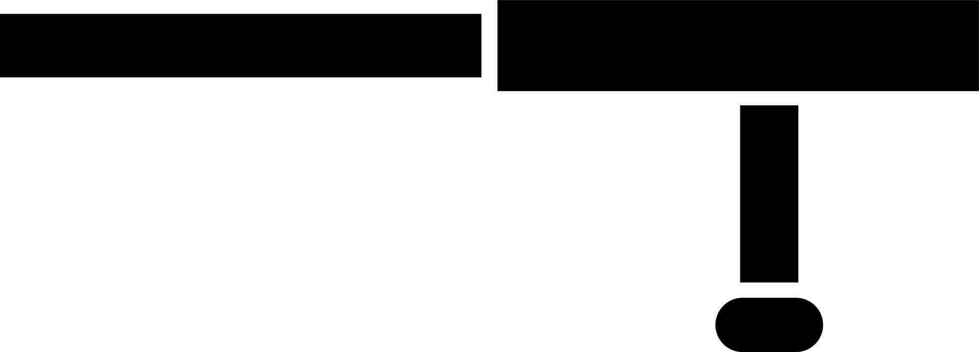 Flat style night stick icon in Black and White color. vector