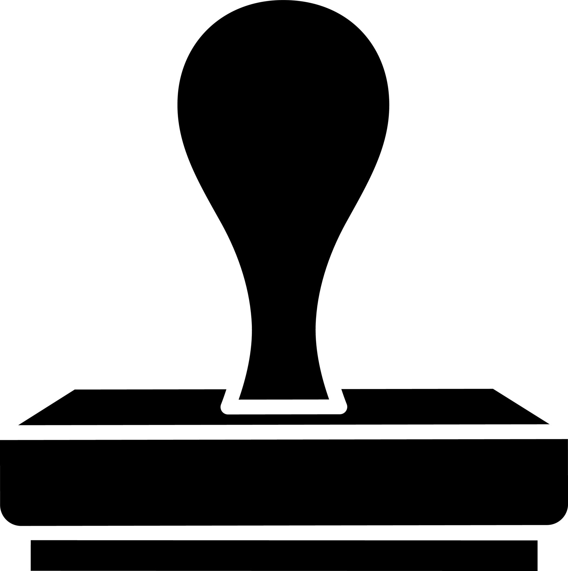 Flat style stamp icon in Black and White color. 24278964 Vector Art at